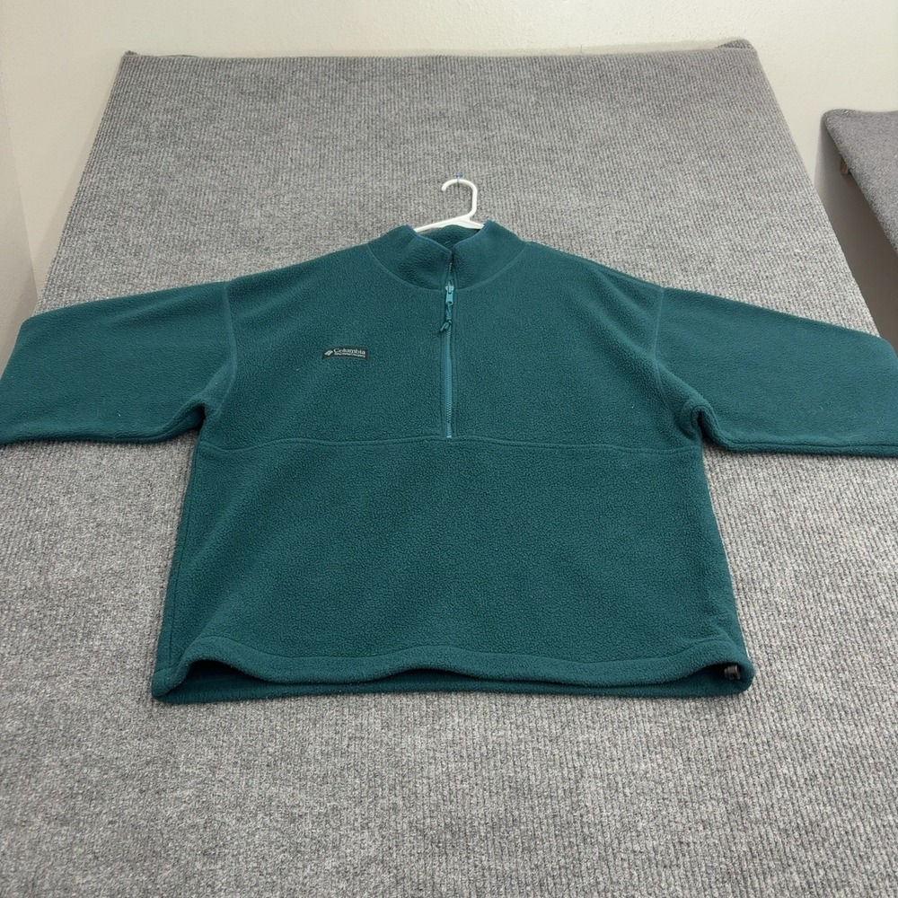 Vintage Columbia Fleece Pullover Mens XL Teal Fleece Quarter Zip Gorpcore